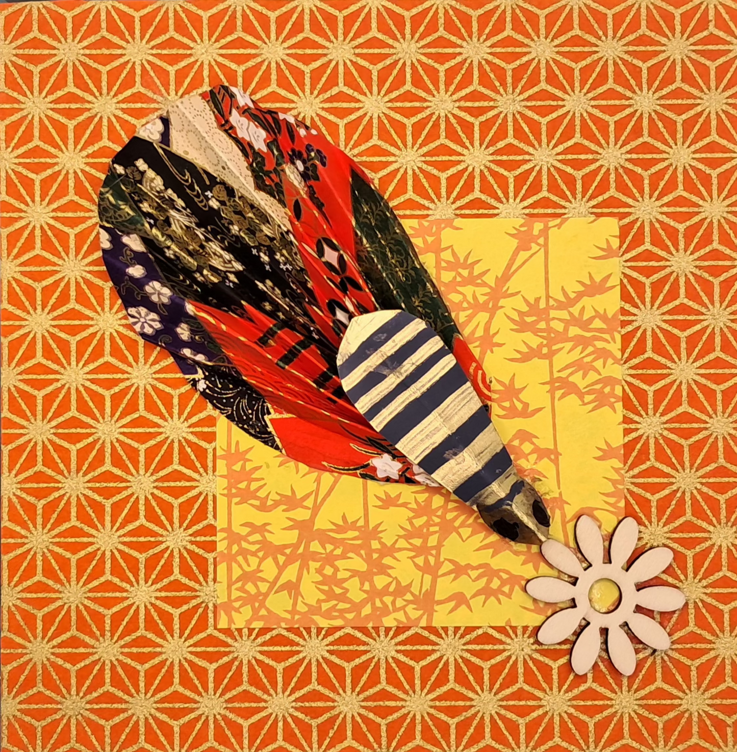 A GIFT FROM JAPAN. HAND CRAFTED ECO-FRIENDLY GREETINGS CARD.