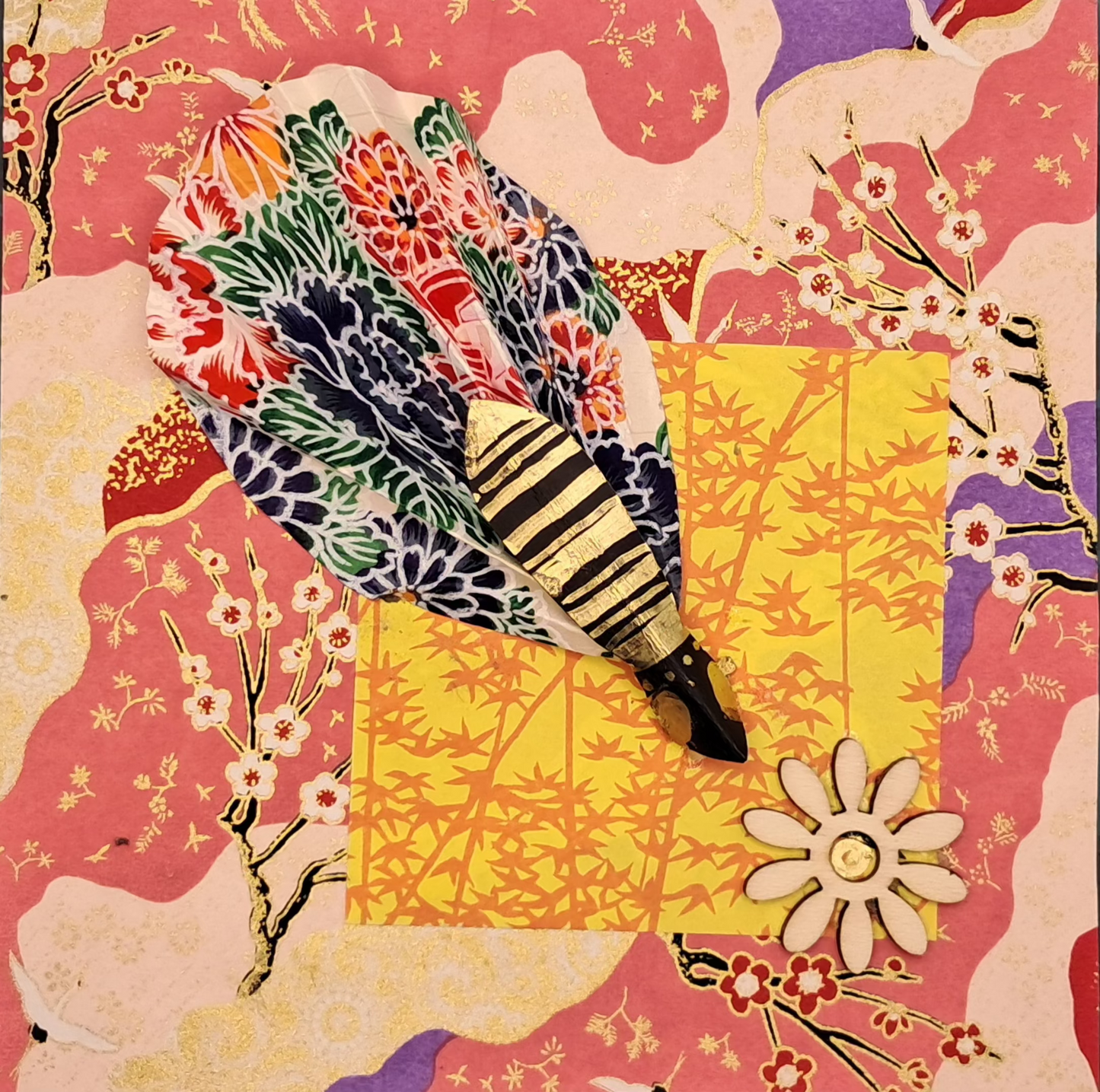 A GIFT FROM JAPAN. HAND CRAFTED ECO-FRIENDLY GREETINGS CARD.