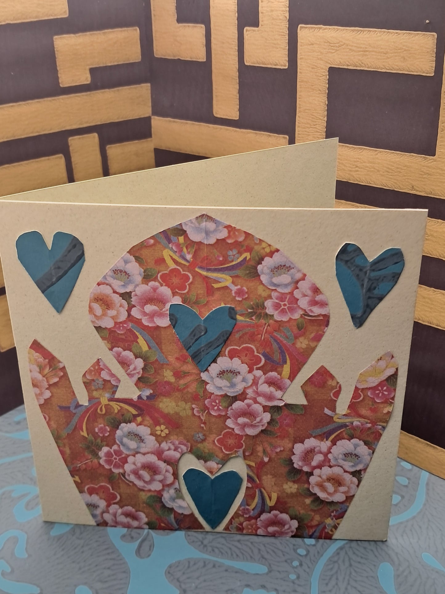 A TRIBUTE TO LOVE. HAND CRAFTED ECO-FRIENDLY GREETINGS CARD.