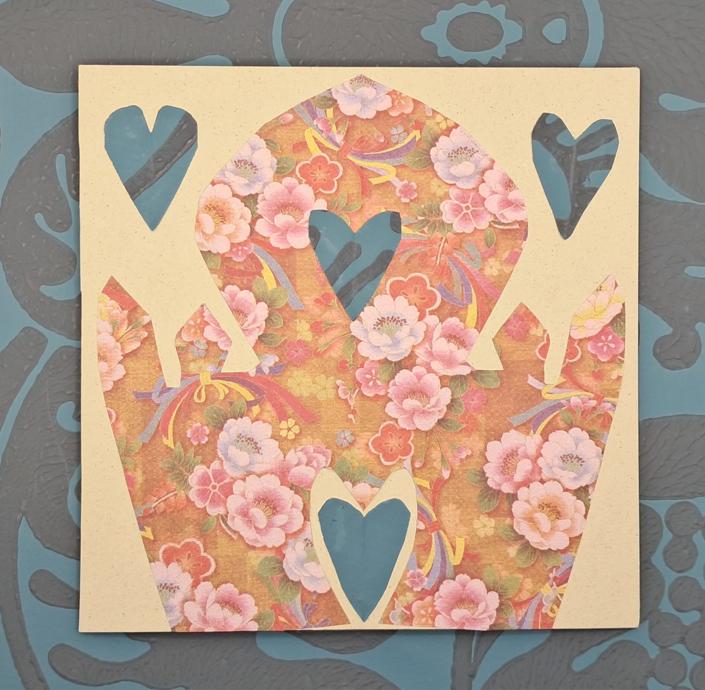 A TRIBUTE TO LOVE. HAND CRAFTED ECO-FRIENDLY GREETINGS CARD.