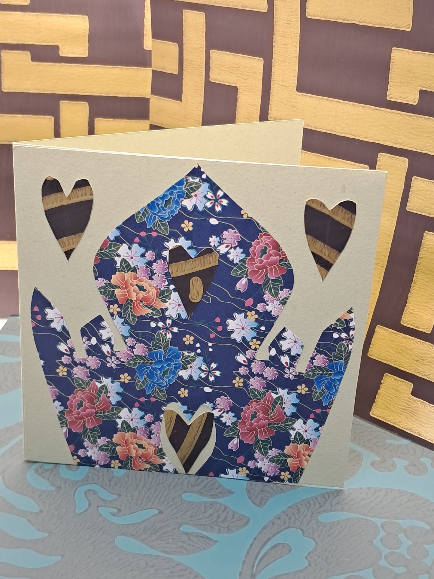 A TRIBUTE TO LOVE. HAND CRAFTED ECO-FRIENDLY GREETINGS CARD.