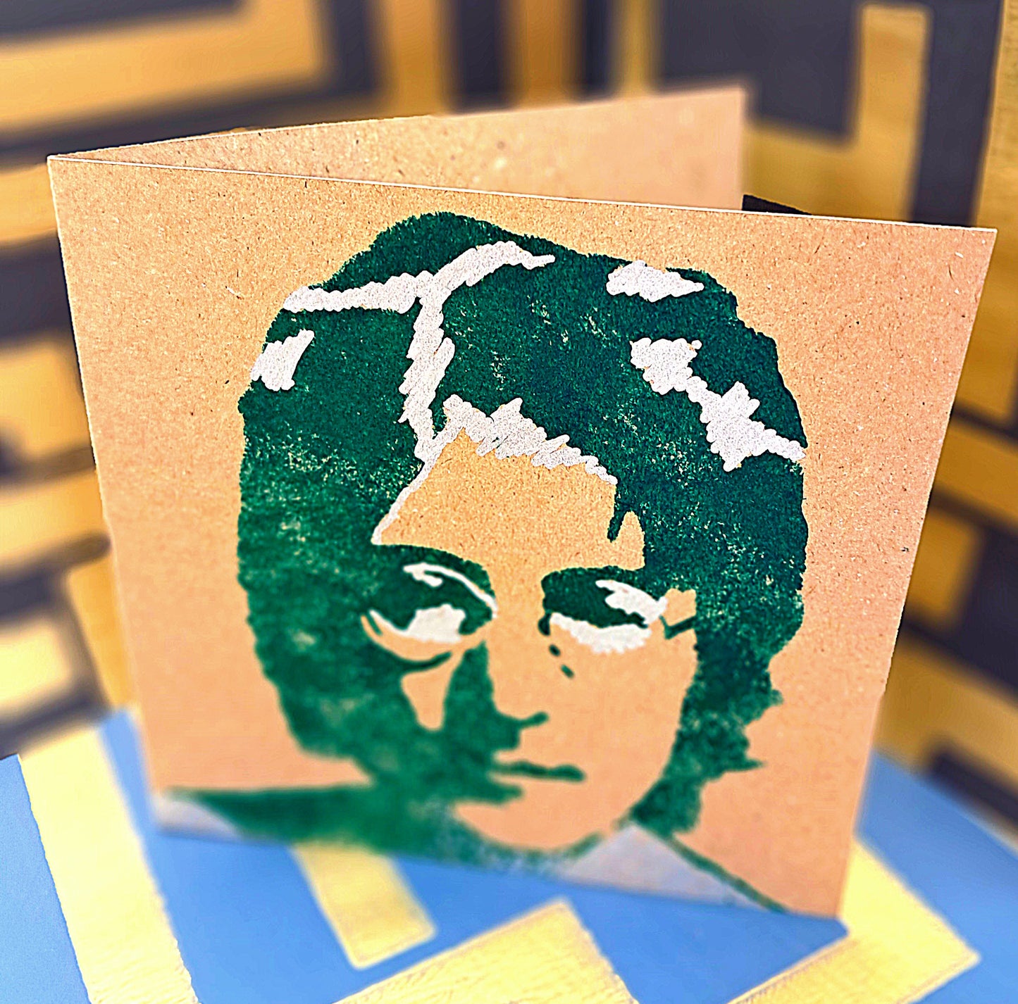 IMAGINE. HAND-PAINTED ECO-FRIENDLY GREETINGS CARD FOR GUYS.