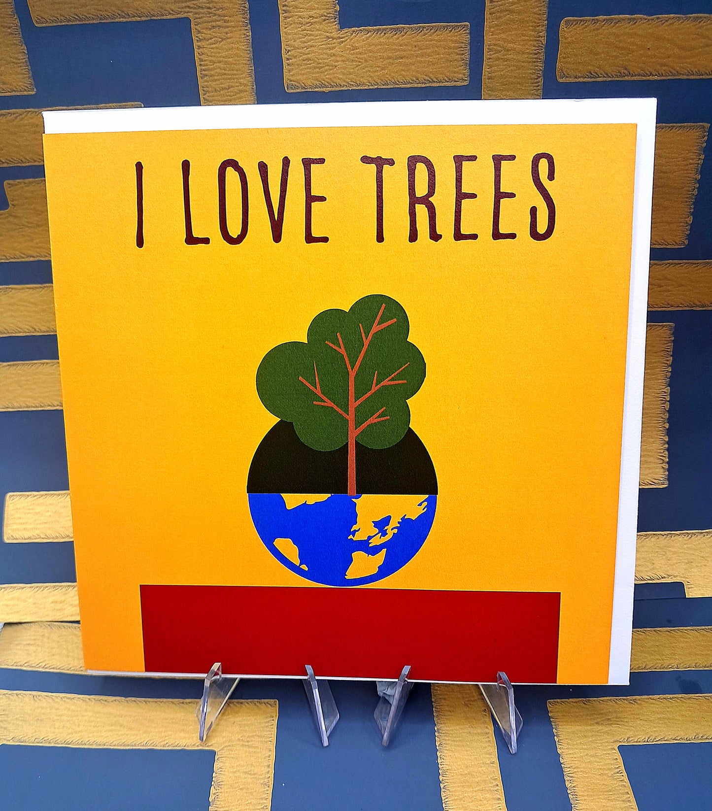 I LOVE TREES. ECO-FRIENDLY GREETINGS CARD.