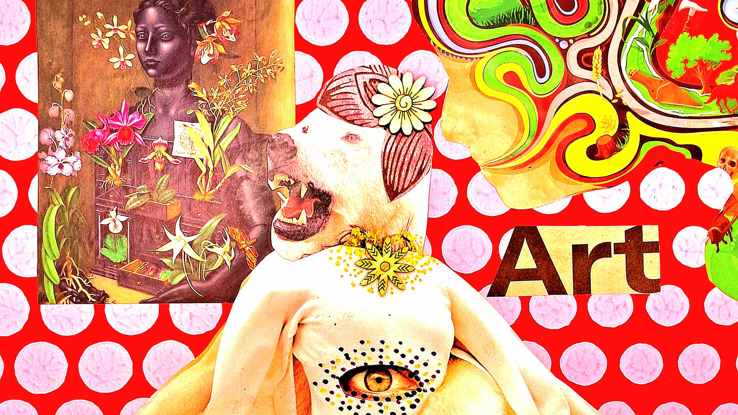 LOUD AND PROUD. ORIGINAL COLLAGE ART. FRAMED