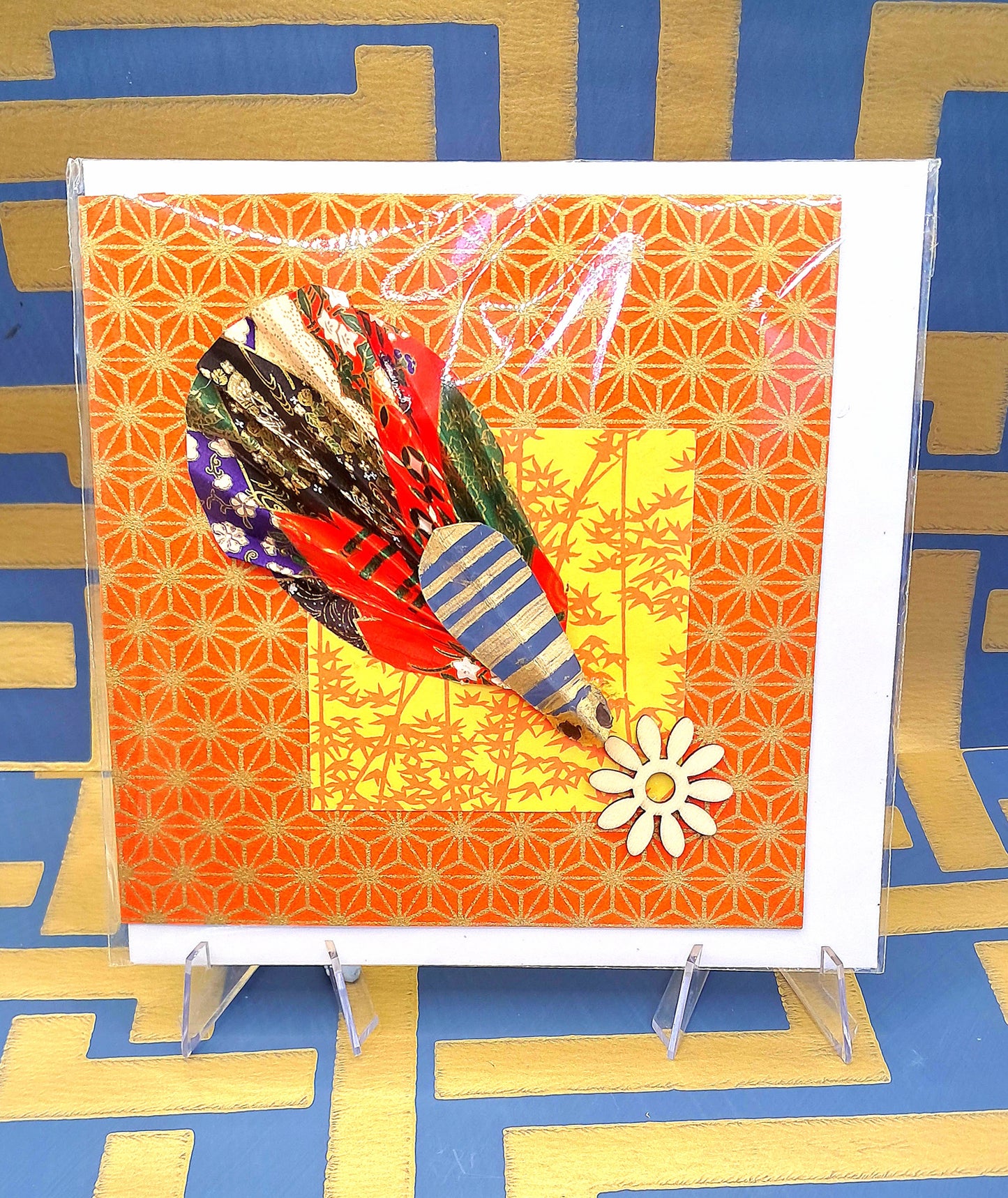 A GIFT FROM JAPAN. HAND CRAFTED ECO-FRIENDLY GREETINGS CARD.