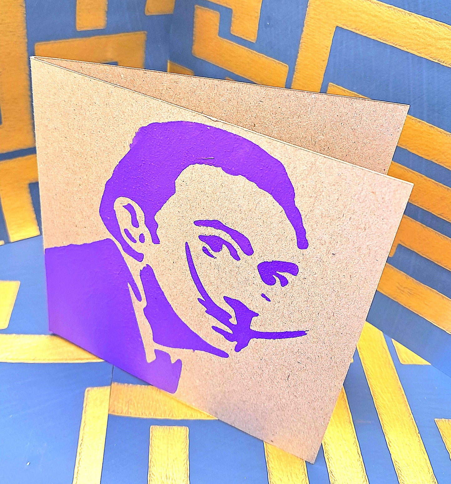 DALI - HAND PAINTED ECO-FRIENDLY GREETINGS CARD FOR GUYS.