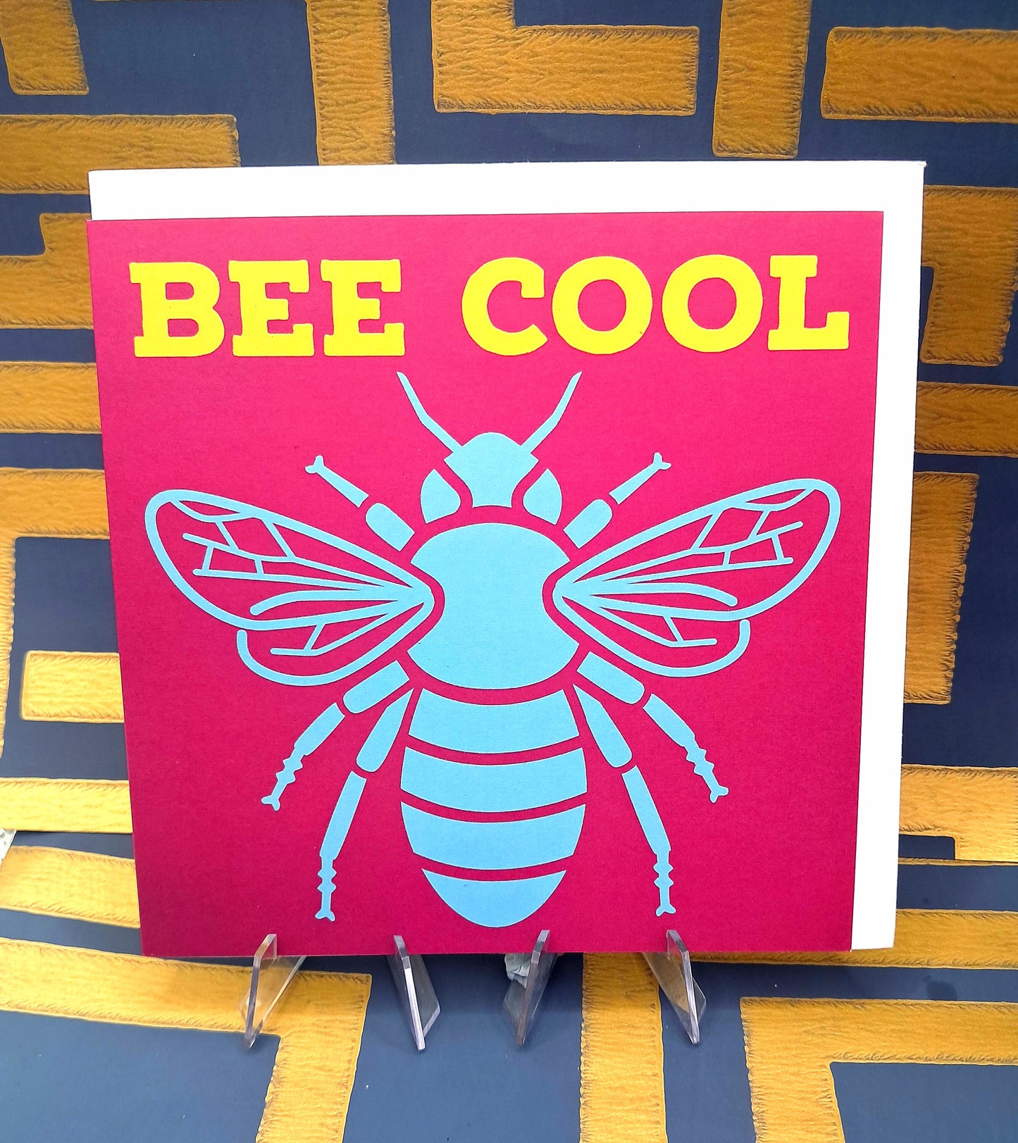 BEE COOL. ECO -FRIENDLY GREETINGS CARD.