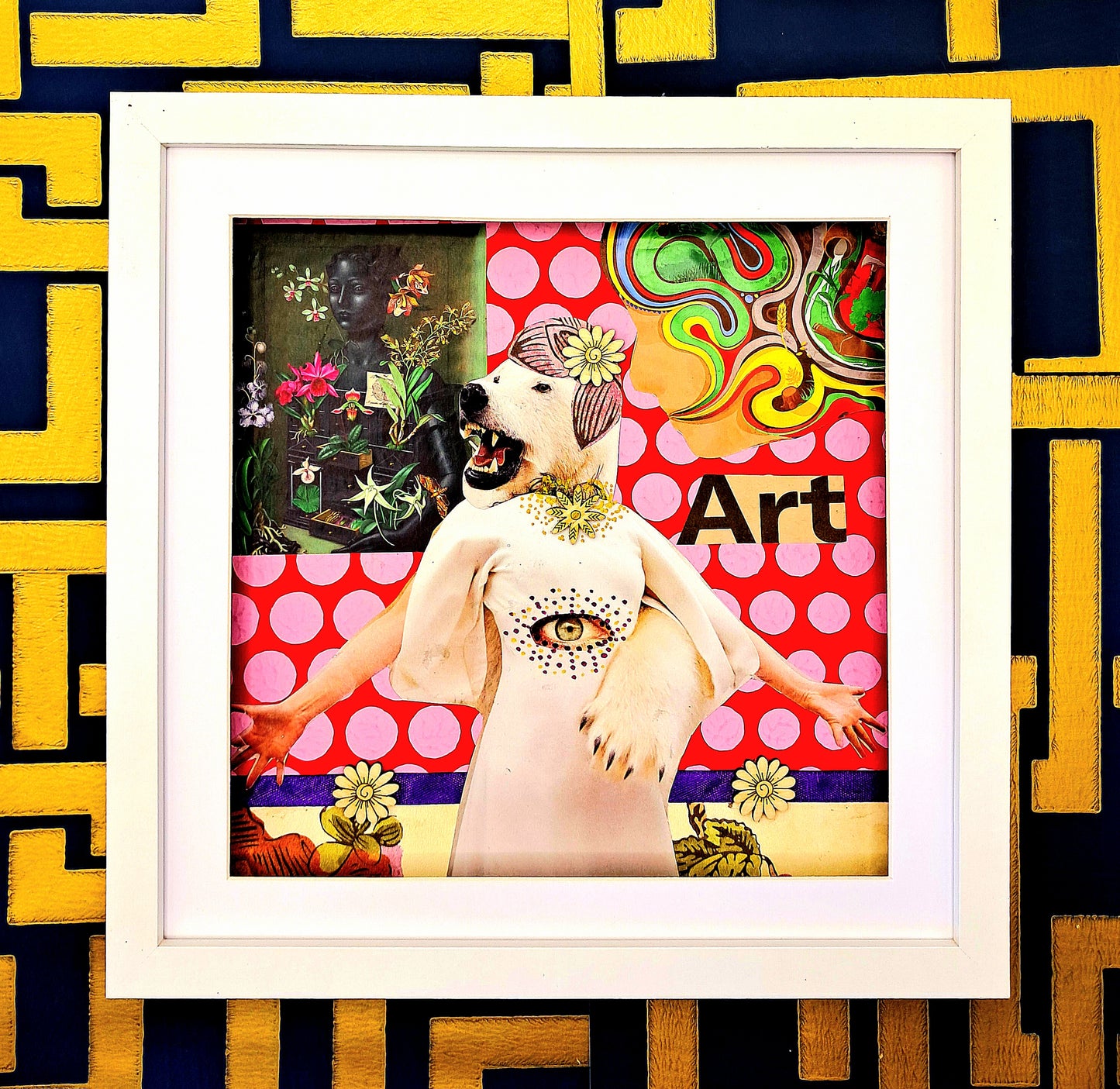 LOUD AND PROUD. ORIGINAL COLLAGE ART. FRAMED