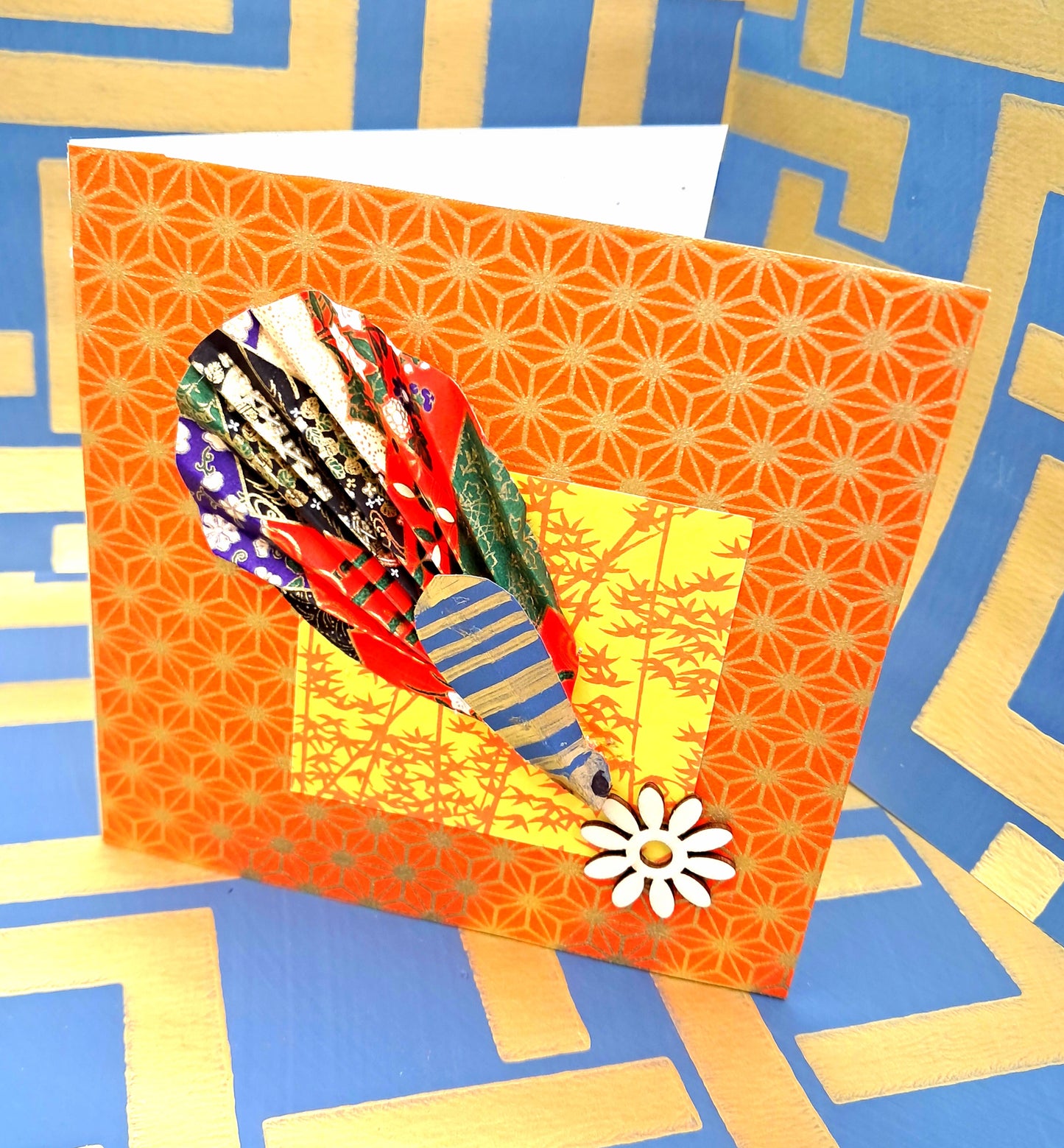 A GIFT FROM JAPAN. HAND CRAFTED ECO-FRIENDLY GREETINGS CARD.