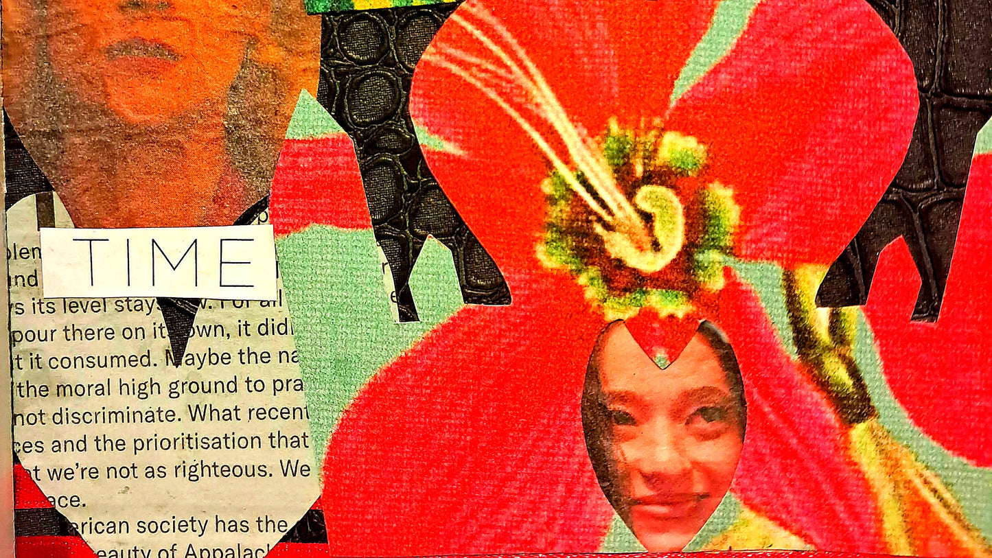 MULTI-DIMENTIONAL MAHAL. ORIGINAL COLLAGE ART. FRAMED.