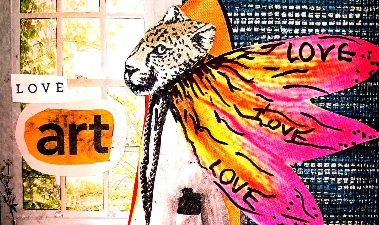 ARTSCAPE. ORIGINAL COLLAGE ART. FRAMED.
