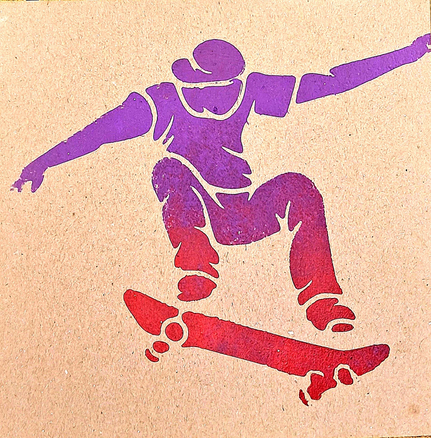 SWEET MOVE. HAND PAINTDED ECO-FRIENDLY GREETINGS CARD FOR GUYS.