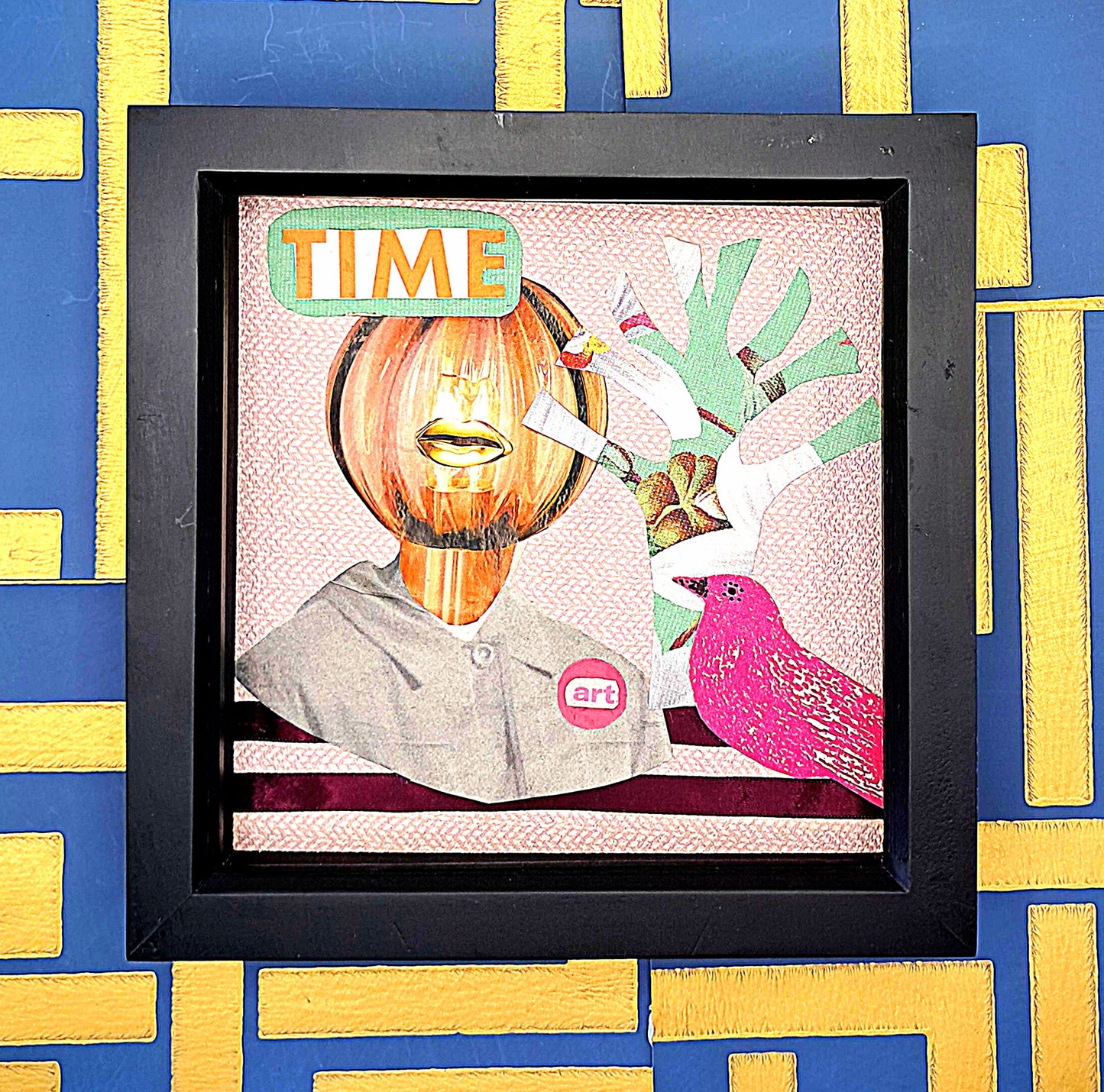 A LIGHTBULB MOMENT. ORIGINAL COLLAGE ART. FRAMED.