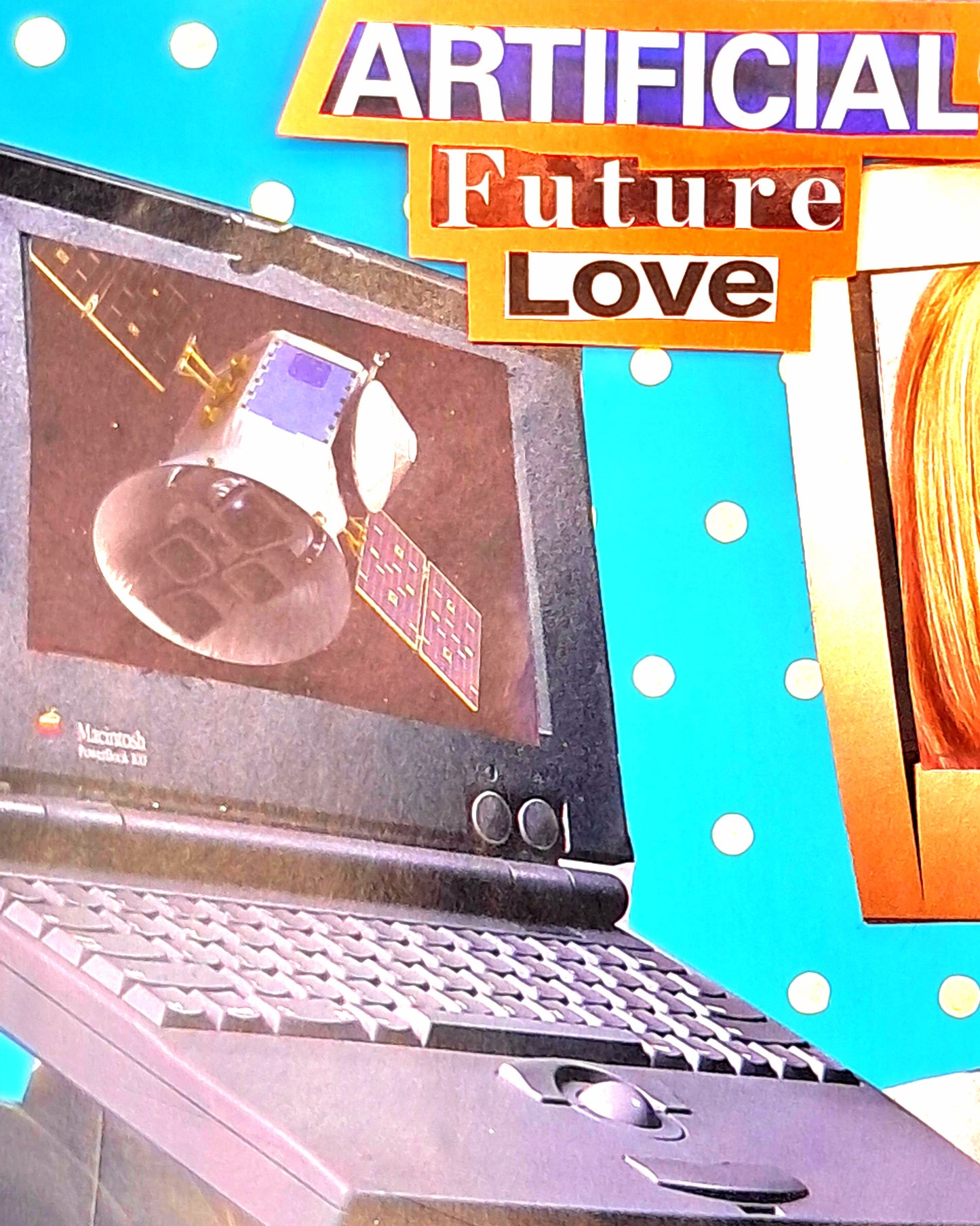 ARTIFICIAL FUTURE LOVE. ORIGINAL COLLAGE ART. FRAMED.