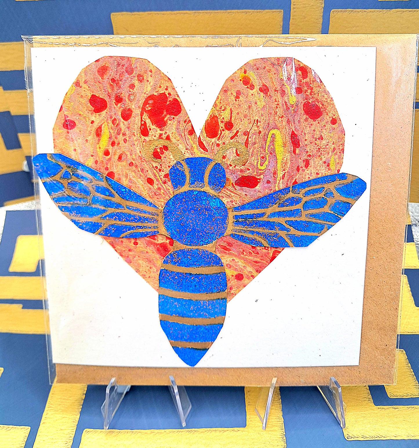 LOVE MESSENGER - HAND PRINTED ECO-FRIENDLY GREETINGS CARD.