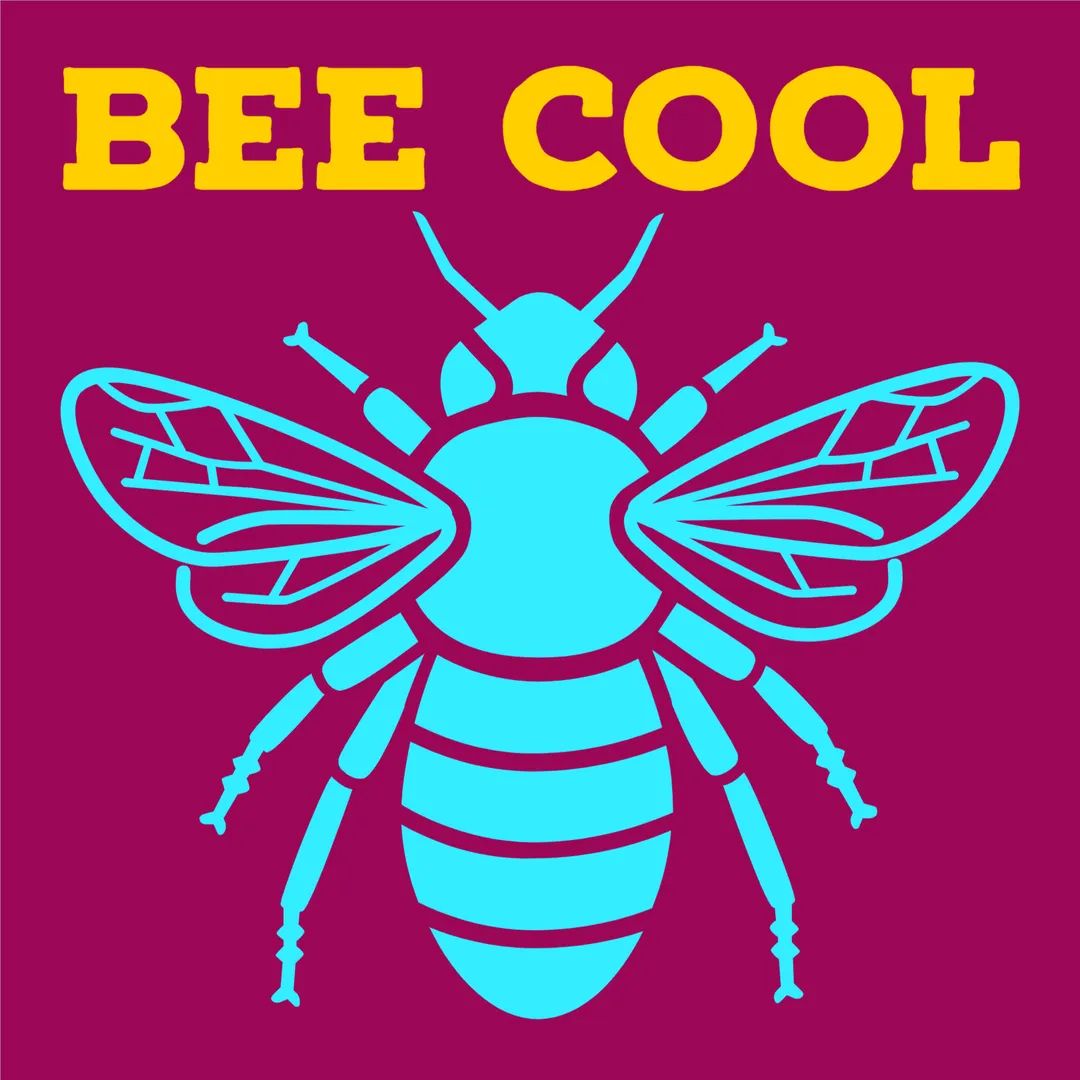 BEE COOL. ECO -FRIENDLY GREETINGS CARD.