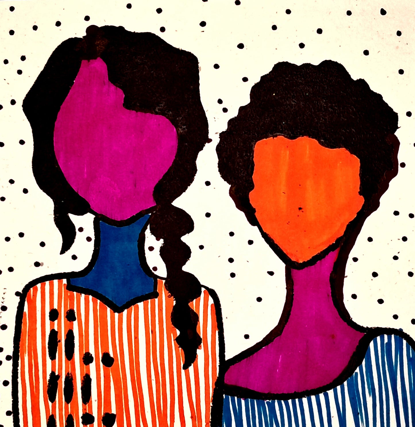 MULTI-COLOURED WORLD. HAND-CRAFTED ECO-FRIENDLY GREETINGS CARD.