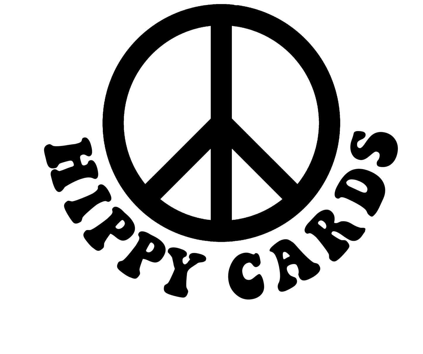 PEACE & LOVE. ECO-FRIENDLY GREETINGS CARD.