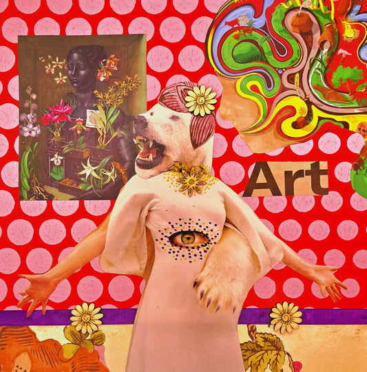 LOUD AND PROUD. ORIGINAL COLLAGE ART. FRAMED
