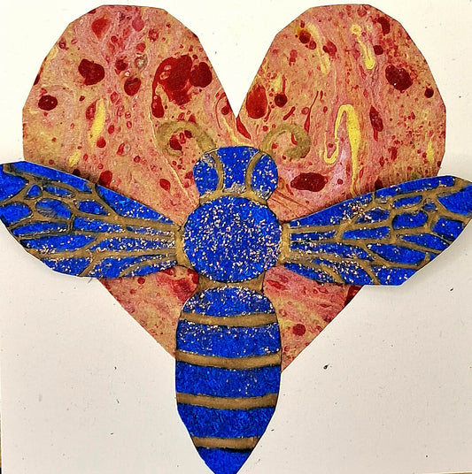 LOVE MESSENGER - HAND PRINTED ECO-FRIENDLY GREETINGS CARD.