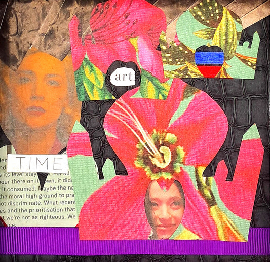 MULTI-DIMENTIONAL MAHAL. ORIGINAL COLLAGE ART. FRAMED.
