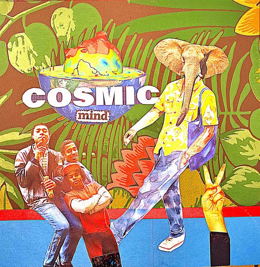 COSMIC MIND. ORIGINAL COLLAGE ART. FRAMED.