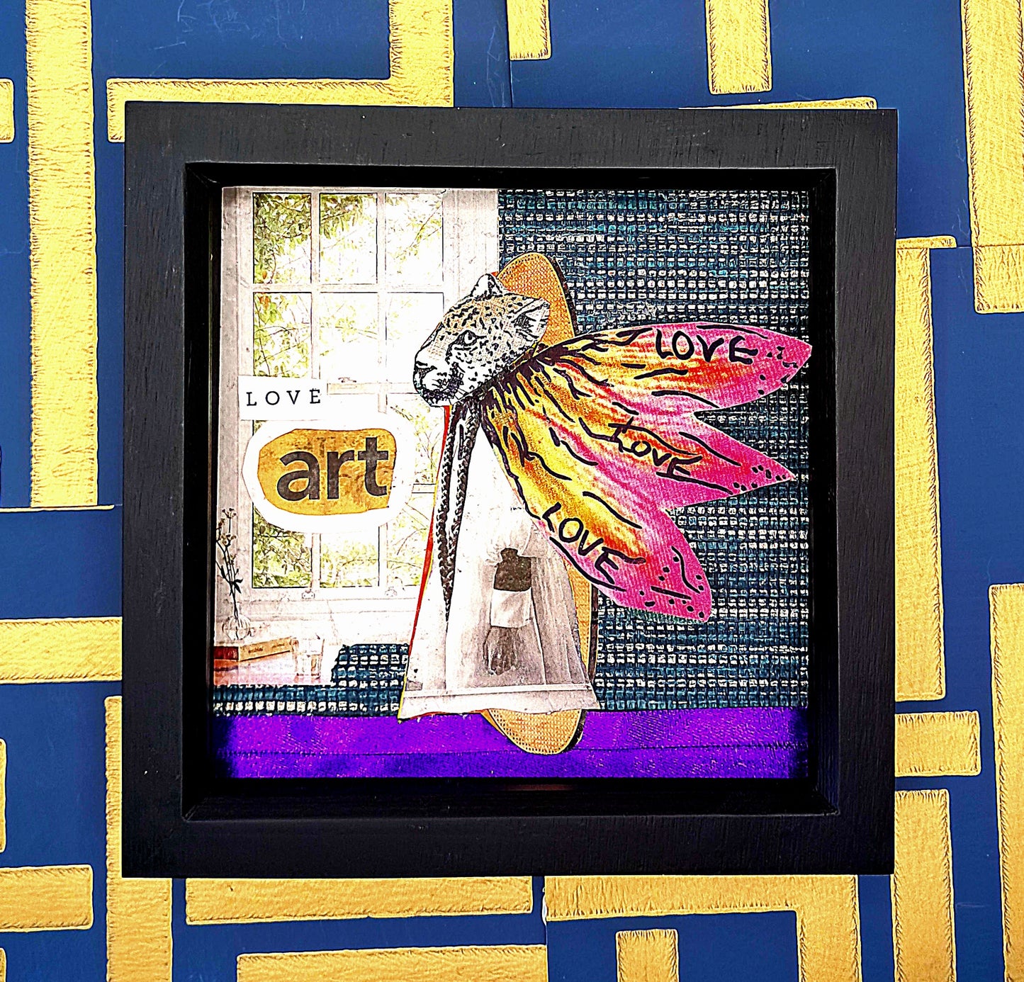 ARTSCAPE. ORIGINAL COLLAGE ART. FRAMED.