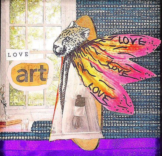 ARTSCAPE. ORIGINAL COLLAGE ART. FRAMED.
