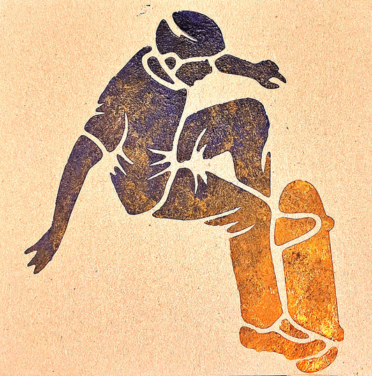NICE MOVE. HAND PAINTED ECO-FRIENDLY GREETINGS CARD FOR GUYS.