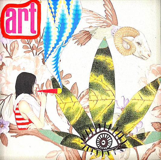 MINDS EYE. ORIGINAL COLLAGE ART. FRAMED.